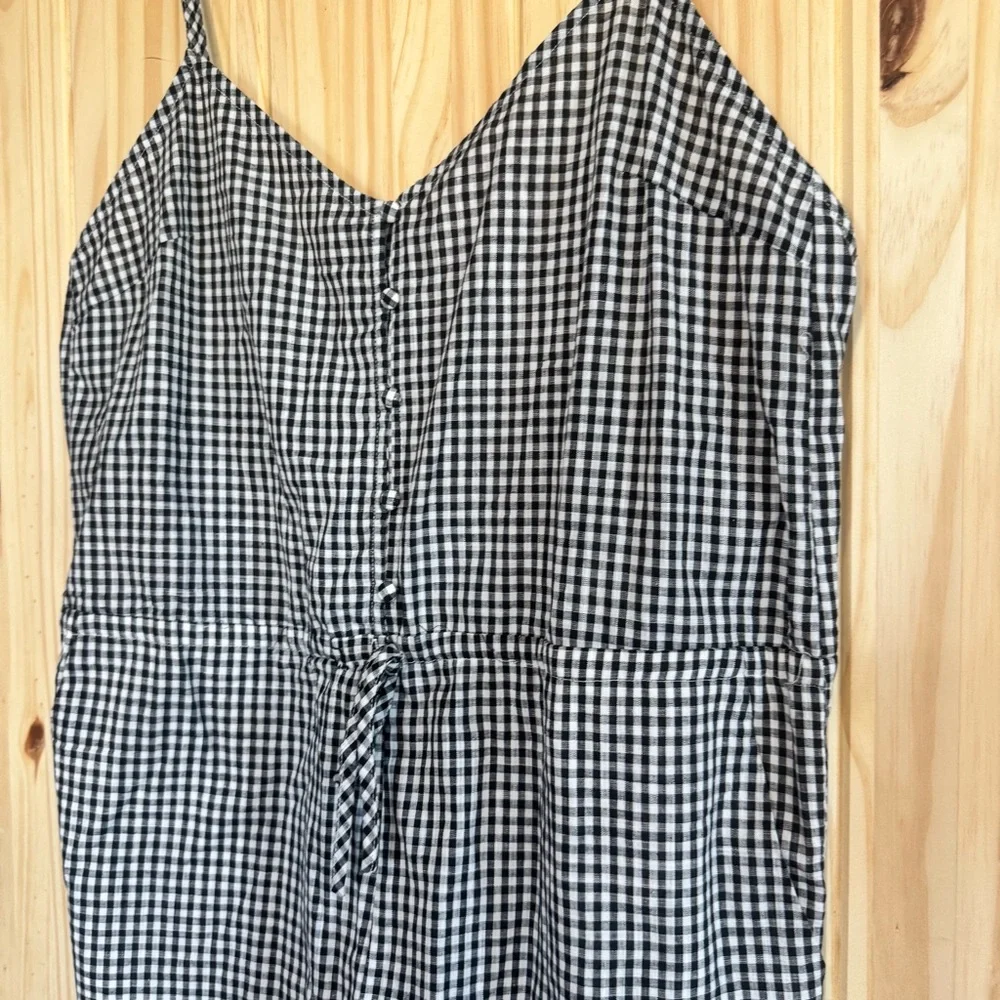 Black and White Checkered Jumpsuit size Large - Picture 8 of 11
